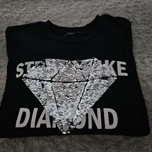 Zara Strong Like A Diamond Crew Neck Sweater